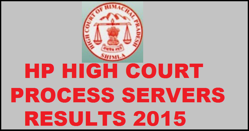 HP High Court Process Servers Result 2015 Declared