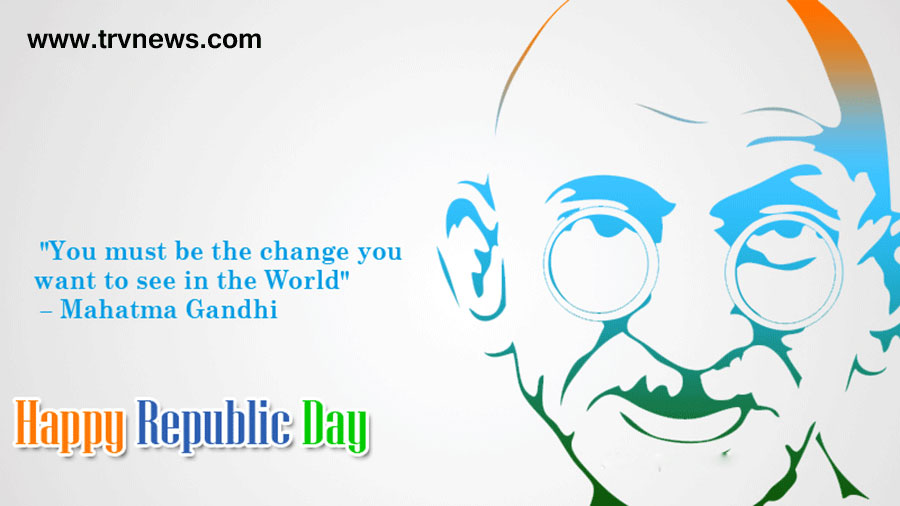 happy republic day 2016 with gandhi pic