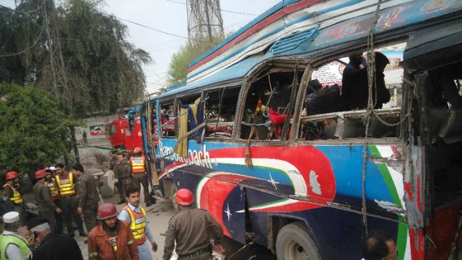 At Least 16 Killed, 24 Injured In Peshawar Bus Bomb For Pakistan Officials