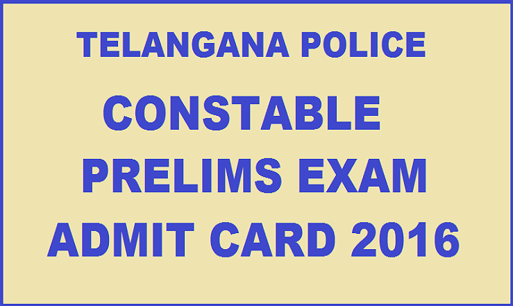 Telangana Police Constable Admit Card
