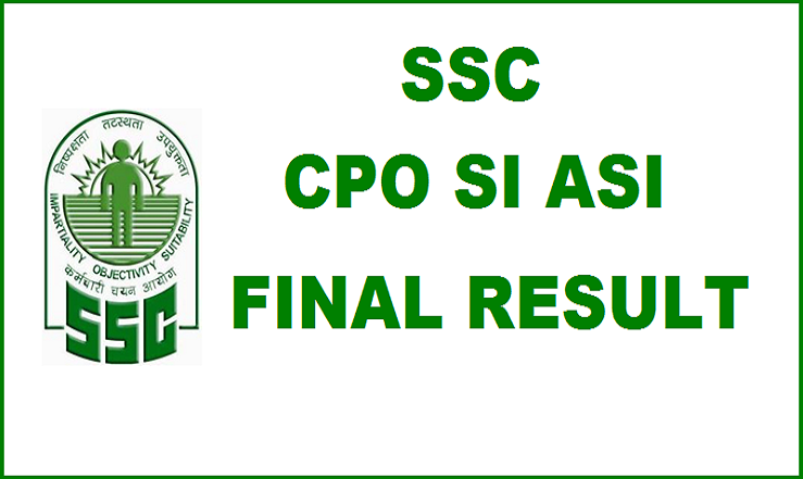 SSC CPO SI/ASI Final Results 2015 Declared| Check Merit List Cutoff Marks @ ssc.nic.in