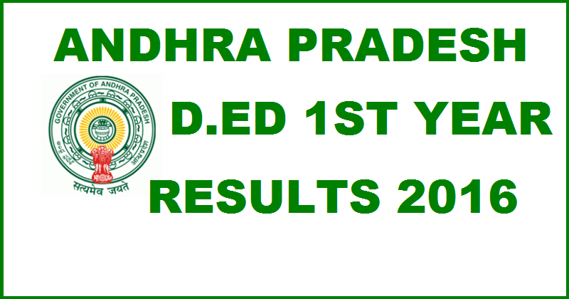 AP D.Ed 1st Year Results 2016