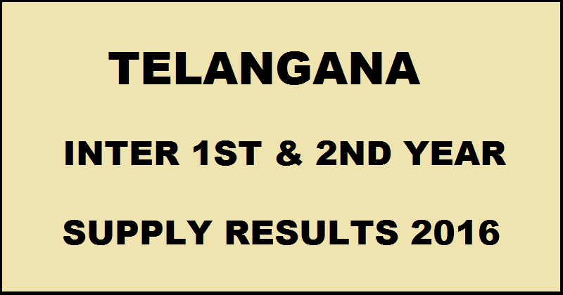 manabadi.com: Telangana TS Inter Supply Results 2016 To Be Declared @ bie.telangana.gov.in For 1st And 2nd Year
