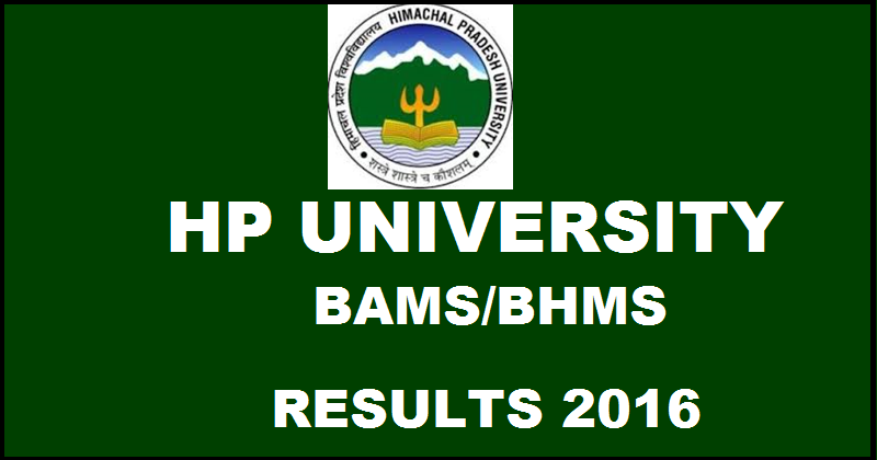 HPU BAMS/ BHMS Result 2016