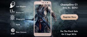 ChampOne C1 phone flash sale registrations are opened 