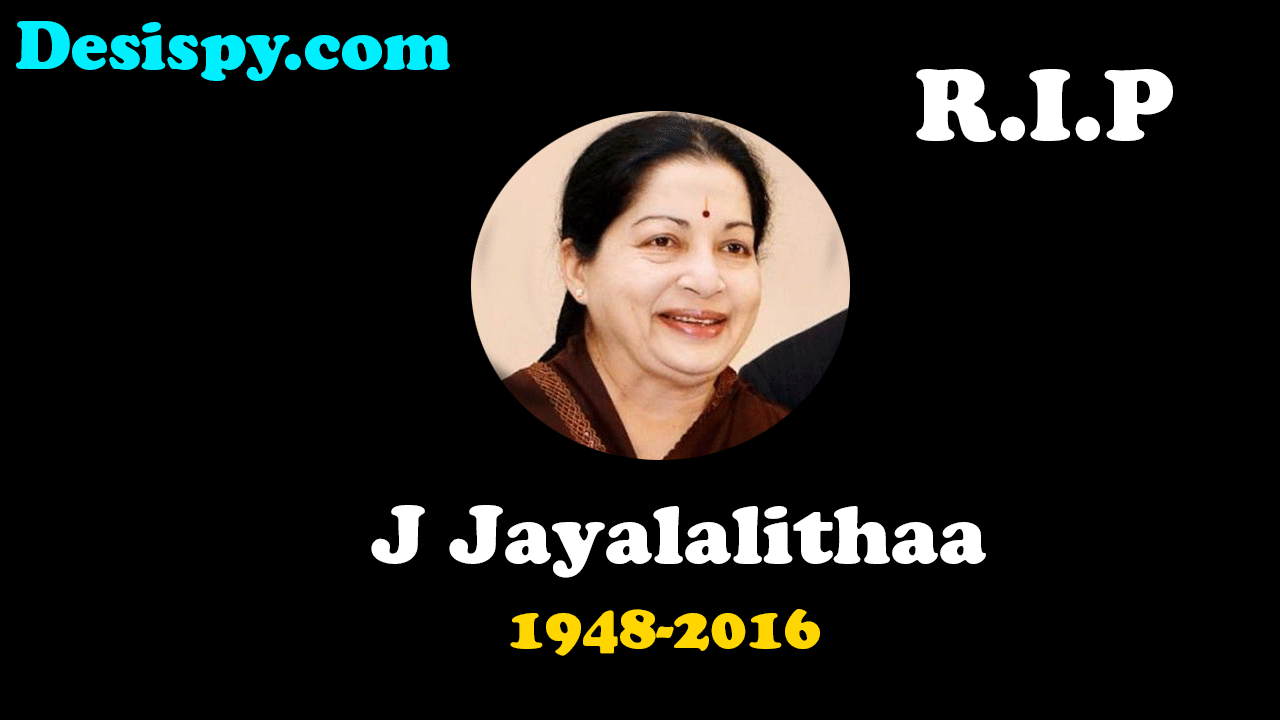 Jayalalitha Passed away