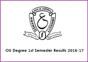 OU Degree 1st Year 1st Semester Results 2017
