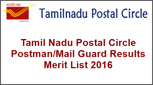 Tamil Nadu Postal Circle Postman-Mail Guard Results