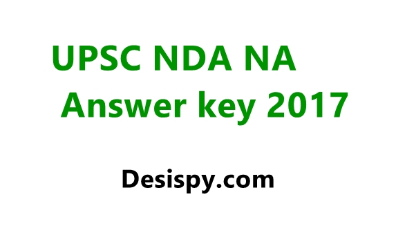 UPSC NDA Answer Key 2017