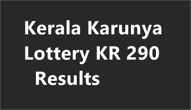 Karunya Lottery KR 290 Results