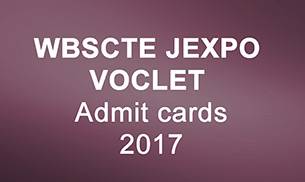 WBSCTE JEXPO and VOCLET Admit Card