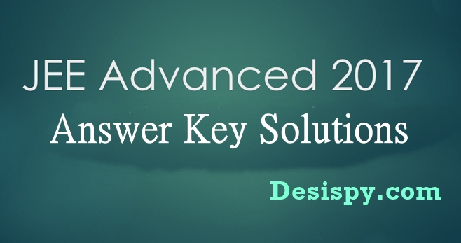 JEE Advanced Answer Key 2017