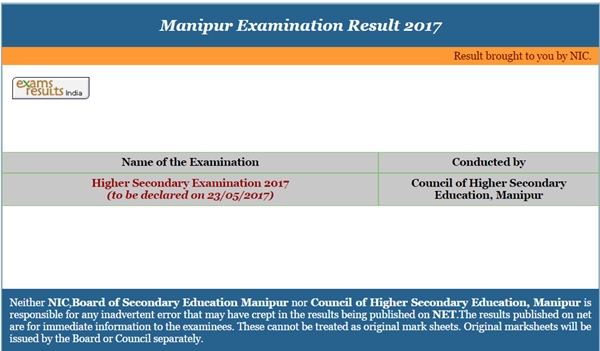 Manipur HSE Result 2017