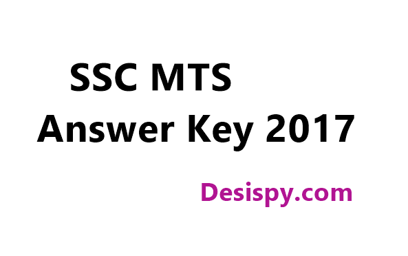 SSC MTS Answer Key 2017