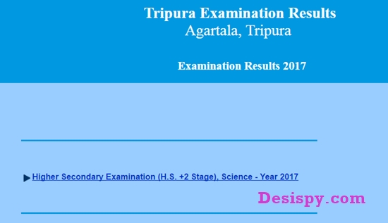 TBSE 12th Science Result 2017