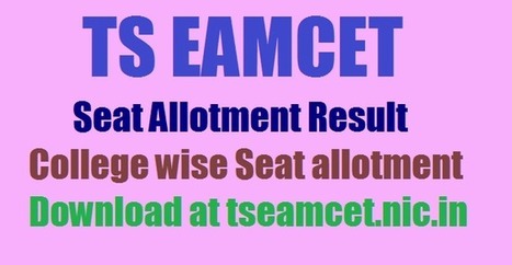 TS EAMCET 2017 Final Counselling Seat Allotment Order Release Today @ tseamcet.nic.in