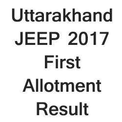 UBTER JEEP First/ 1st Round Seat Allotment Results 2017