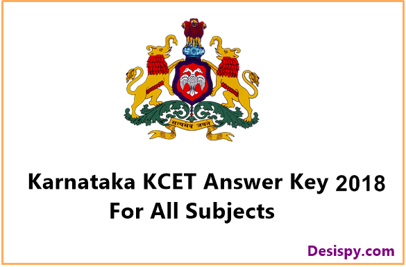 KCET Answer Key 2018