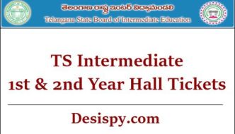TS Intermediate 1st & 2nd Year Hall Tickets 2019