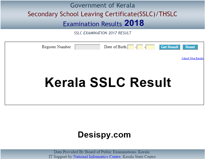 kerala sslc result 2018